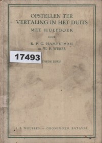 Image of Opstellen ter Vertaling in het Duits met Hulpboek; Karangan untuk Diterjemahkan ke dalam Bahasa Jerman dengan Buku Bantu