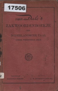 Image of Van Dale's Zakwoordenboekje der Nederlandsche Taal; Kamus Saku Bahasa Belanda Van Dale