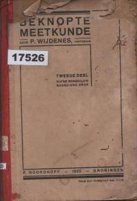 Image of Beknopte Meetkunde; Geometri Ringkas