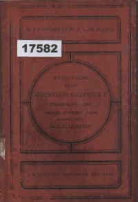 Image of Handleiding bij het Onderwijs in Receptuur. II: Pharmacognosie; Farmakognosi: Panduan dalam Pengajaran Resep II