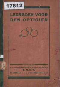 Image of Leerboek voor den Opticien; Buku Pelajaran untuk Optisi