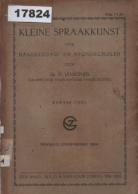 Image of Kleine Spraakkunst voor Handelsdag- en Avondscholen; Seni Berbicara untuk Sekolah Dagang dan Malam