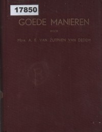 Image of Goede Manieren; Etika dan Tata Krama