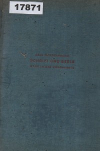 Image of Schrift und Seele: Wege in das Unbewusste; Tulisan dan Jiwa: Jalan Menuju Alam Bawah Sadar