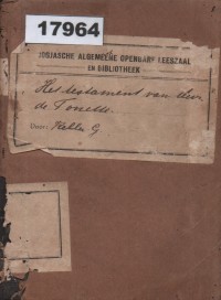Image of Het Testament van Mevrouw de Tonnette; Wasiat Nyonya de Tonnette