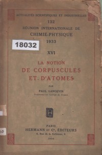 Image of La Notion de Corpuscules et d'Atomes; Konsep Sel dan Atom