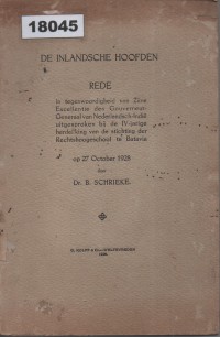 Image of De Inlandsche Hoofden; Kepala-kepala Pribumi