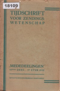 Image of Tijdschrift voor Zending Wetenschap 