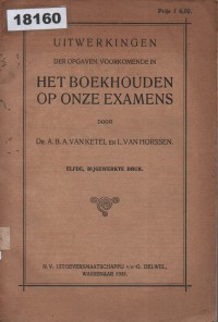 Image of Het Boekhouden op Onze Examens; Pembukuan pada Ujian Kami