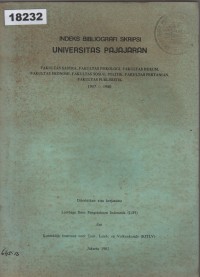 Image of Indeks Bibliografi Skripsi Universitas Pajajaran