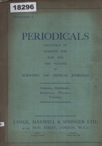 Image of Periodicals: Collection of Complete Sets, Part Sets, Odd Volumes of Scientific and Medical Journals; Jurnal Berkala: Koleksi Set Lengkap, Set Bagian, Volume Ganjil Jurnal Ilmiah dan Kedokteran