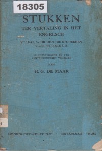Image of Stukken ter Vertaling in het Engelsch; Kumpulan Teks untuk Penerjemahan dalam Bahasa Inggris