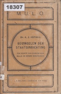 Image of Beginselen der Staatsinrichting; Dasar-Dasar Pembentukan Negara