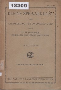 Image of Kleine Spreekkunst voor Handelsdag- en Avondscholen; Seni Berbicara Kecil untuk Sekolah Perdagangan dan Sekolah Malam