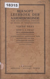 Image of Beknopt Leerboek der Aardrijkskunde; Buku Ajar Geografi Singkat