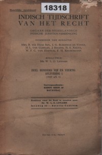 Image of Indisch Tijdschrift Van Het Recht; Jurnal Hukum Hindia Belanda