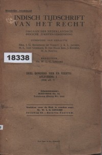 Image of Indisch Tijdschrift van het Recht; Jurnal Hukum Hindia Belanda