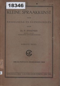 Image of Kleine Spraakkunst voor Handelsdag- en Avondscholen; Seni Berbicara Kecil untuk Sekolah Siang dan Malam