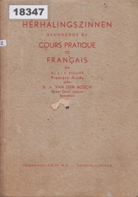 Image of Herhalingszinnen Behorende Bij Cours Pratique de Français; Kalimat Pengulangan yang Terkait dengan Kursus Praktis Bahasa Pranci