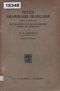 Image of Petite Grammaire Française; Tata Bahasa Prancis Kecil