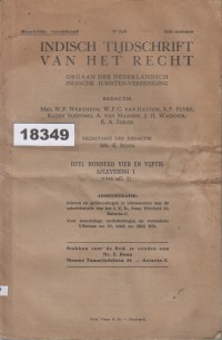 Image of Indisch Tijdschrift van het Recht; Jurnal Hukum Hindia Belanda