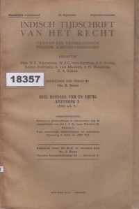 Image of Indisch Tijdschrift Van Het Recht; Jurnal Hukum Hindia Belanda