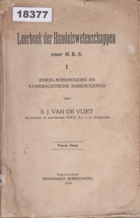 Image of Leerboek der Handelswetenschappen voor H.B.S.; Buku Ajar Ilmu Perdagangan untuk H.B.S.