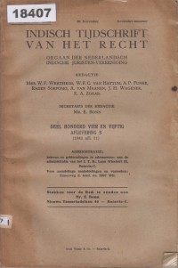 Image of Indisch Tijdschrift Van Het Recht; Jurnal Hukum Hindia Belanda
