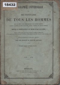 Image of Biographie Universelle ou Dictionnaire de Tous Les Hommes; Biografi Universal atau Kamus Semua Orang
