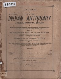 Image of Index to Indian Antiquary: A Journal of Oriental Research; Indeks untuk Antikuitas India: Jurnal Penelitian Oriental