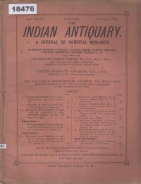 Image of The Indian Antiquary: A Journal of Oriental Research; Antikuitas India: Jurnal Penelitian Oriental