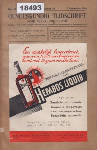 Image of Geneeskundig Tijdschrift voor Nederlandsch-Indië; Jurnal Kedokteran untuk Hindia Belanda