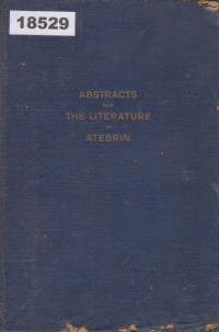 Image of Abstracts from the Literature on ATEBRIN; Abstrak dari Literatur mengenai ATEBRIN