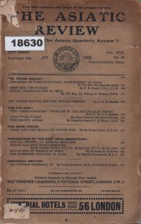 Image of The Asiatic Review; Ulasan Asiatis