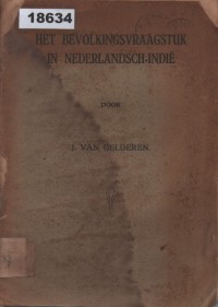 Image of Het Bevolkingsvraagstuk in Nederlands-Indië; Masalah Kependudukan di Hindia Belanda