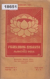 Image of Prabuddha Bharata or Awakened India; Prabuddha Bharata atau India yang Terbangun
