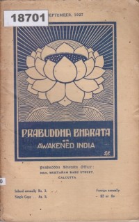 Image of Prabuddha Bharata or Awakened India; Prabuddha Bharata atau India yang Terjaga