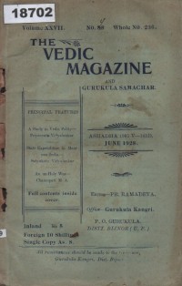 Image of The Vedic Magazine and Gurukula Samachar; Majalah Veda dan Gurukula Samachar