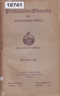 Image of Prabuddha Bharata or Awakened India; Prabuddha Bharata atau India yang Terjaga