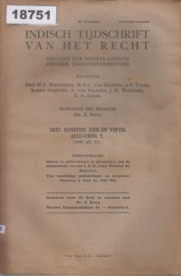 Image of Indisch Tijdschrift van het Recht; Majalah Hukum Hindia Belanda
