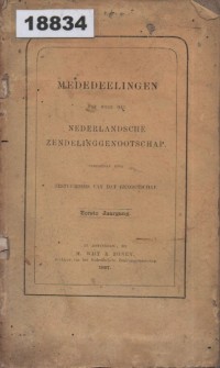 Image of Mededeelingen van de Nederlandsche Zendingsgenootschap; Laporan dari Perkumpulan Misi Belanda