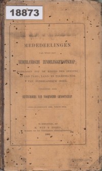 Image of Mededeelingen van wege het Nederlandsche Zendelinggenootschap: Bijdragen tot de kennis der zending en der taal-, land- en volkenkunde van Nederlandsch Indie; Laporan dari Asosiasi Misi Belanda: Kontribusi untuk Pengetahuan Misi dan Ilmu Bahasa, Tanah, dan Etnografi Hindia Belanda