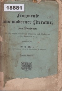 Image of Fragmente aus moderner Literatur, zum Übersetzen; Fragmen dari Sastra Modern, untuk Penerjemahan
