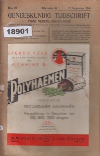Image of Geneeskundig Tijdschrift voor Nederlandsch-Indië – Polyhaemen; Jurnal Kedokteran untuk Hindia Belanda – Polyhaemen