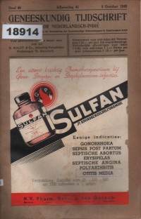 Image of Geneeskundig Tijdschrift voor Nederlandsch-Indië; Jurnal Kedokteran untuk Hindia Belanda