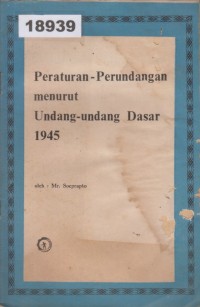 Image of Peraturan-Perundangan menurut Undang-Undang Dasar 1945