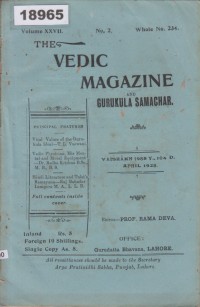 Image of The Vedic Magazine and Gurukula Samachar; Majalah Veda dan Gurukula Samachar