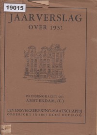 Image of Jaarverslag over 1931; Laporan Tahunan 1931