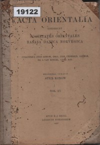 Image of Acta Orientalia; Tindakan Orientalis