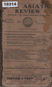 Image of The Asiatic Review; Jurnal Asiatis